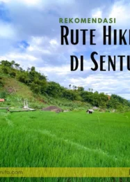 Rute hiking menuju G‑Land dari desa terdekat