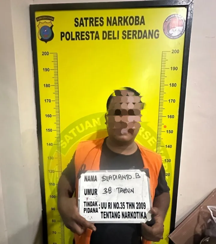 Polresta Deliserdang mengamankan seorang pria berinisial S alias Begok
