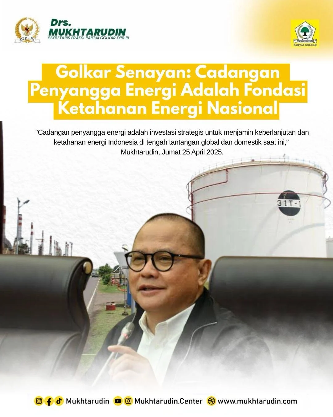 DPR Dukung Penguatan Ketahanan Energi Nasional di Tengah Tantangan Global