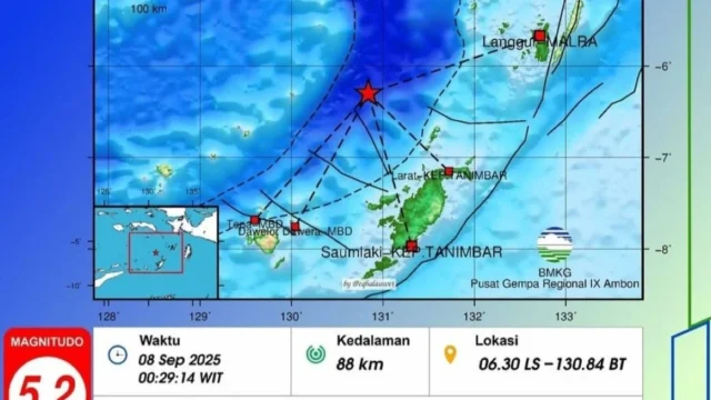 Gempa Bumi Magnitudo 5,2 Guncang Laut Banda, Masyarakat Tetap Tenang