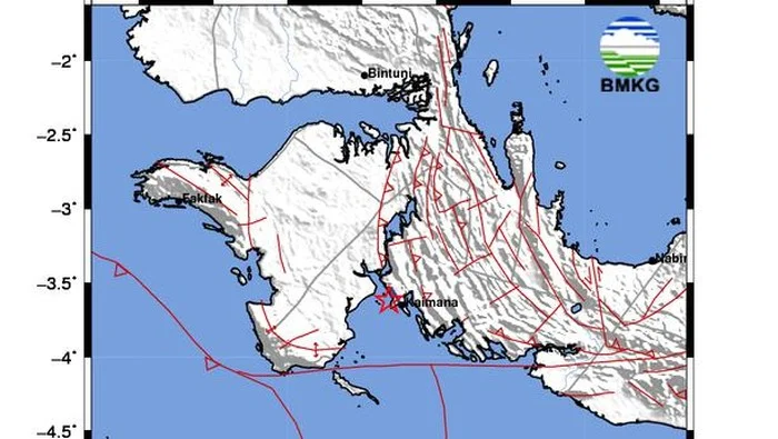 Gempa Magnitudo 2,9 Mengguncang Kaimana, Papua Barat