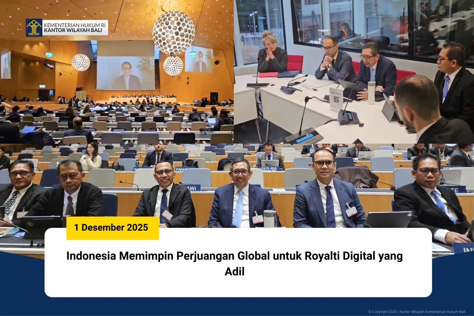 Indonesia Perkuat Diplomasi untuk Tata Kelola Royalti Digital Global yang Adil