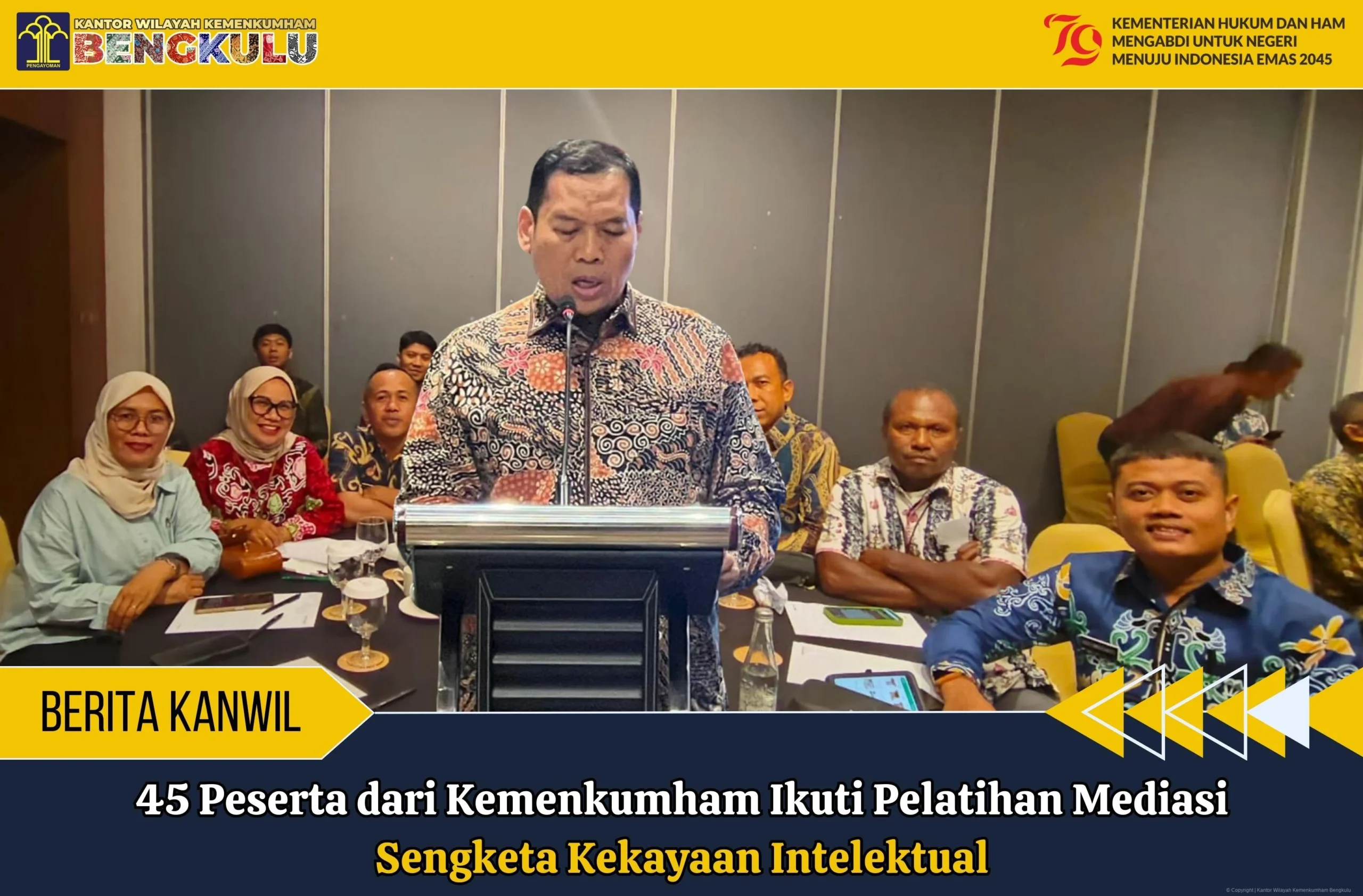 Kemenkum Selesaikan Ratusan Sengketa Kekayaan Intelektual Melalui Mediasi