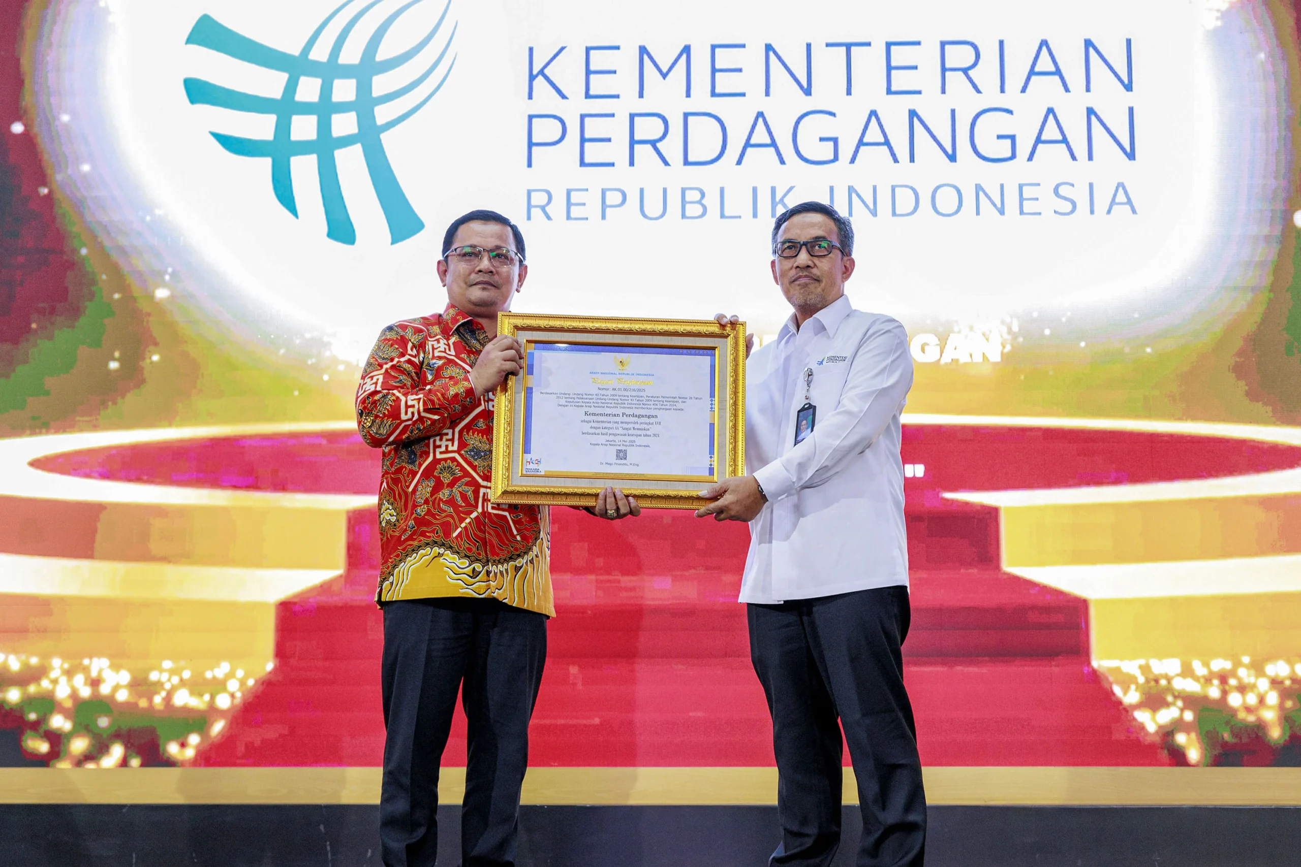 Kementerian Perdagangan Raih Penghargaan Kearsipan Nasional, Perkuat Reformasi Birokrasi