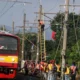 KRL Jurang Mangu Tersambar Petir, Listrik Padam dan Penumpang Panik