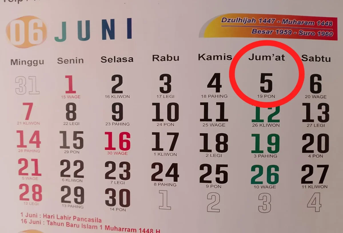 Hari Besar Nasional dan Internasional Diperingati 5 Juni