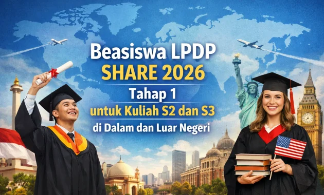 9 Beasiswa LPDP ke Luar Negeri untuk S1-S3, Pendaftaran Dibuka Hingga Juni 2026
