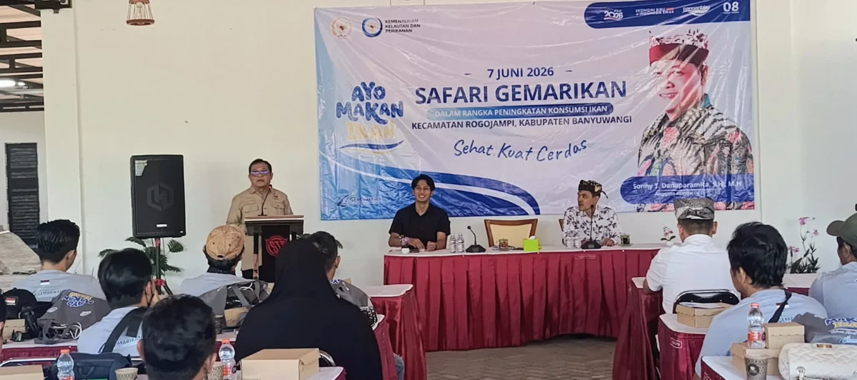 Sonny T. Danaparamita saat menghadiri kegiatan Safari Gemarikan bersama masyarakat di Rogojampi Banyuwangi.