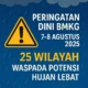 BMKG Keluarkan Peringatan Dini: 18 Provinsi Waspada Hujan Lebat pada 8-9 Juni 2026