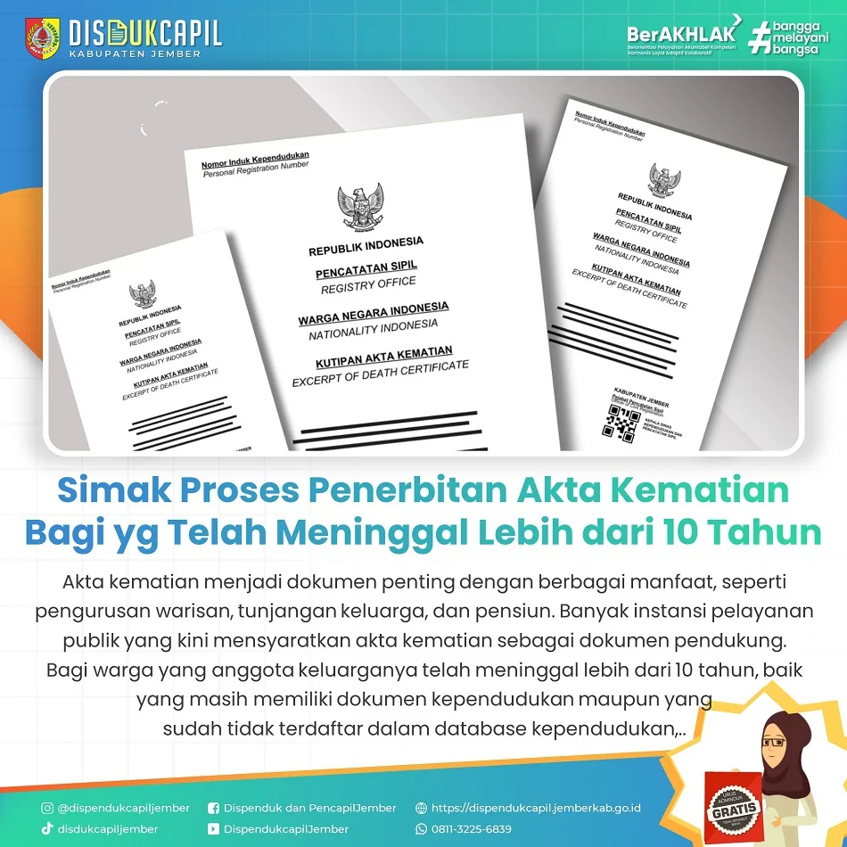 Dispendukcapil Jember Terbitkan 13 Ribu Akta Kematian Hasil Verval ASN LPP RRI untuk Percepat Pembaruan Data Kependudukan