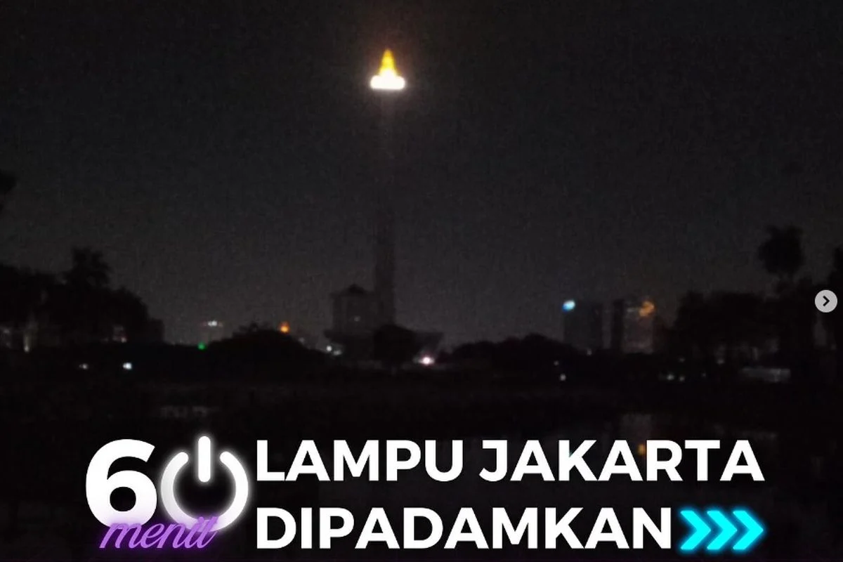 Hari Lingkungan Hidup: Lampu Sejumlah Tempat di Jakarta akan Padam 60 Menit, Ajak Hemat Energi