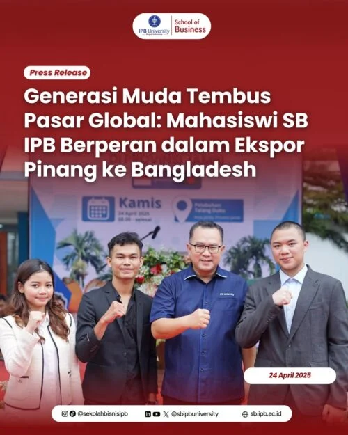 Mendag Lepas Ekspor Pinang Mahasiswa IPB Rp2,2 Miliar, Bukti Generasi Muda Mampu Tembus Pasar Global