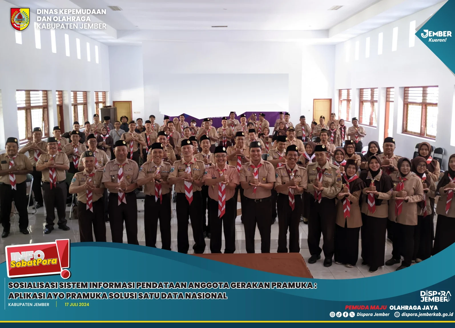 Pusdiklatcab Argapura Jember Dorong Penguatan Pembina Pramuka di Era Digital