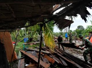 Puting Beliung Rusak Huntara Aceh Utara, PU Targetkan Perbaikan Sepekan