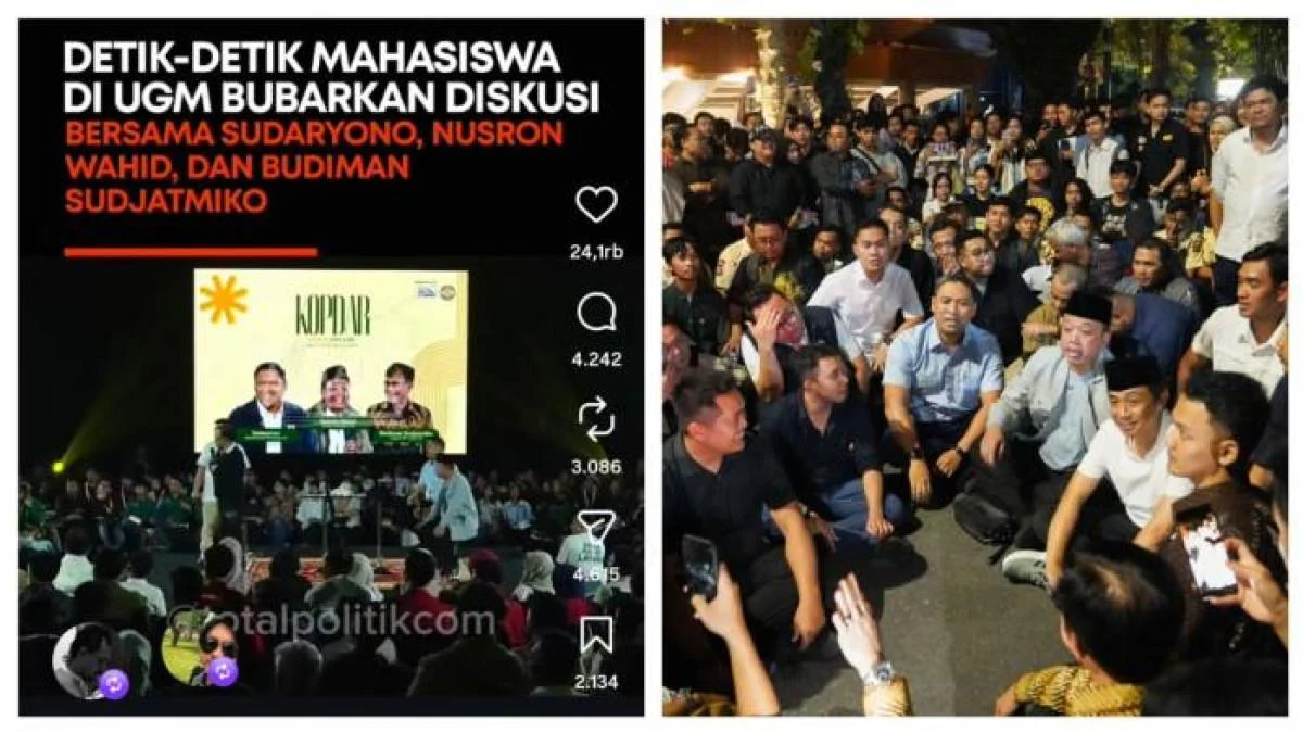Ricuh Diskusi di UGM: Mahasiswa Geruduk Pejabat, Sudaryono dan Nusron Angkat Bicara
