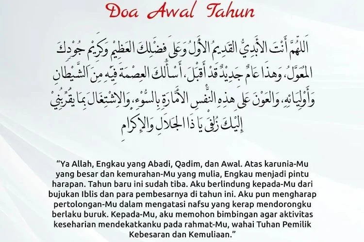 Sambut Tahun Baru Islam 1448 H, Ini Bacaan Doa Awal Tahun Hijriyah Lengkap Arab dan Artinya