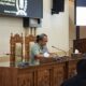 Ketua Bapemperda DPRD Banyuwangi Ahmad Masrohan mengikuti konsultasi virtual bersama DJPK Kementerian Keuangan RI terkait pembentukan Dana Abadi Daerah di Ruang Khusus DPRD Banyuwangi.