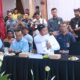 Anggota DPRD Banyuwangi Suwito menyampaikan aspirasi masyarakat terkait dividen PT BSI di hadapan Komisi IV DPR RI saat kunjungan kerja di kawasan operasional PT BSI, Pesanggaran.