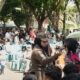 Personel Satpol PP Banyuwangi mengarahkan pengunjung di sepanjang jalur Banyuwangi Ethno Carnival (BEC) 2026 untuk menjaga keamanan dan ketertiban.