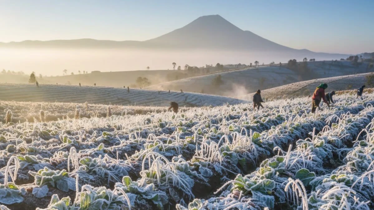 Dieng Berselimut Embun Upas Lebih Sering, BMKG Prediksi Puncak Kemarau 2026 Makin Dingin