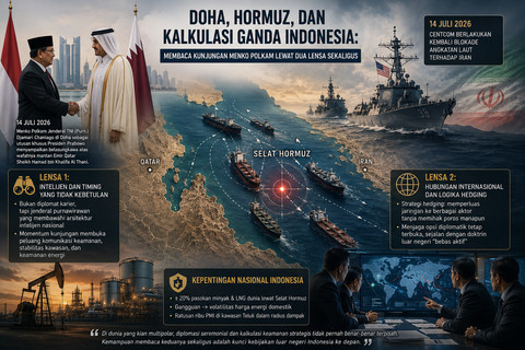 Doha dan Hormuz: Kalkulasi Ganda Indonesia di Tengah Blokade Selat Hormuz