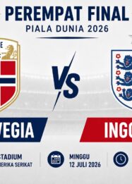 Duel Panas Norwegia vs Inggris: Rekor, Faktor X, Hingga Prediksi Skor Akhir