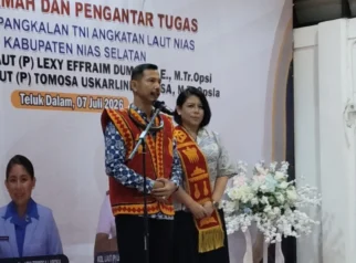 Jadi Danlanal Nias, Letkol Laut (P) Tomosa Uskarlind Larosa Siap Jalankan Amanah