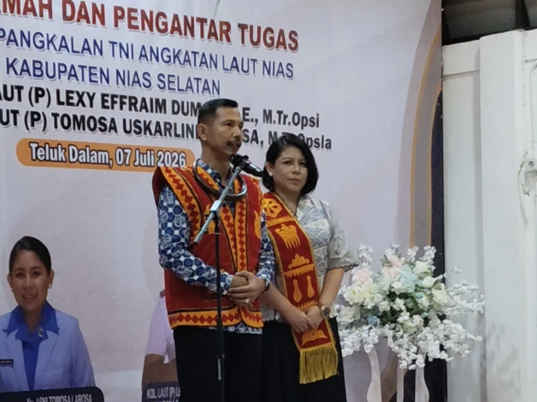 Jadi Danlanal Nias, Letkol Laut (P) Tomosa Uskarlind Larosa Siap Jalankan Amanah