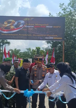 Jembatan Merah Putih Presisi Resmi Digunakan, Hubungkan Dua Desa di Bengkalis