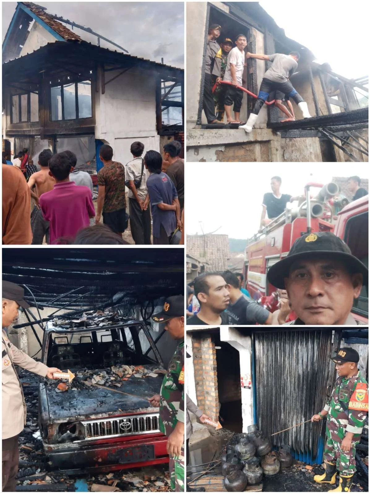 Kebakaran Hebat Landa Kasepuhan Ciptamulya, 51 Rumah dan 49 Leuit Ludes Terbakar