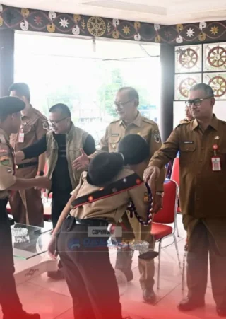 Kepulangan Kwarcab Gerakan Pramuka Nias Disambut di Pendopo Bupati Nias