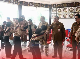 Kepulangan Kwarcab Gerakan Pramuka Nias Disambut di Pendopo Bupati Nias