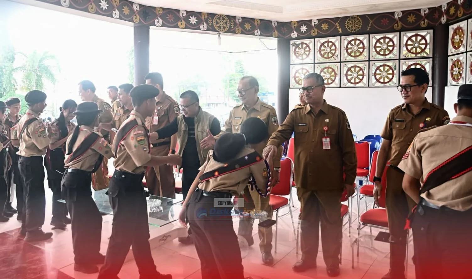Kepulangan Kwarcab Gerakan Pramuka Nias Disambut di Pendopo Bupati Nias