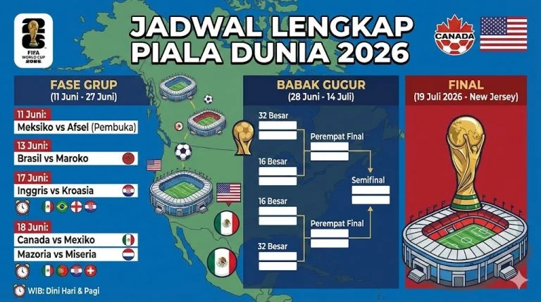 Piala Dunia 2026 Memasuki Babak 8 Besar: Cek Jadwal dan Bagan Terbaru