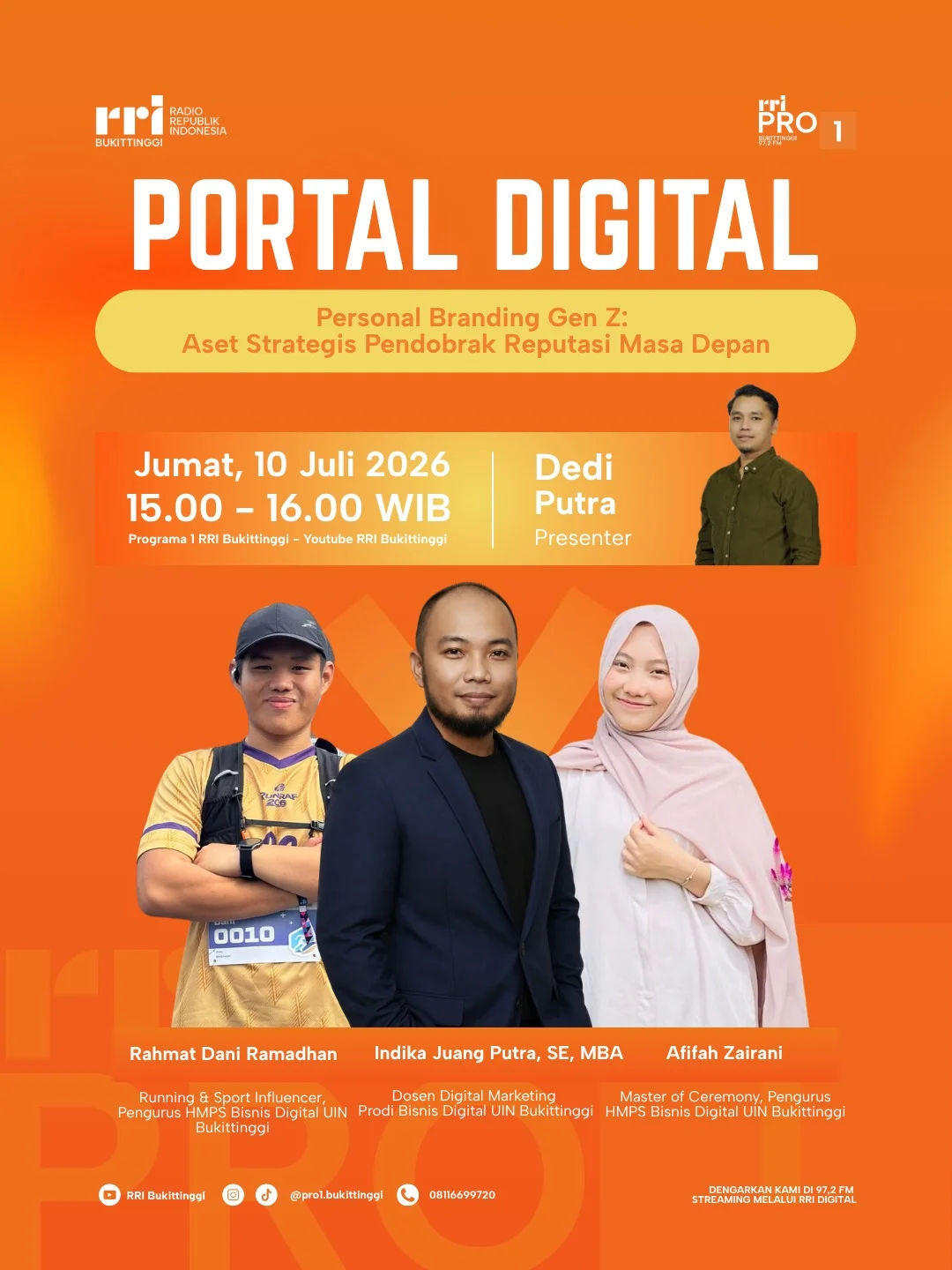 Portal Digital RRI Bukittinggi Bahas Personal Branding Gen Z: Aset Strategis Pendobrak Reputasi Masa Depan