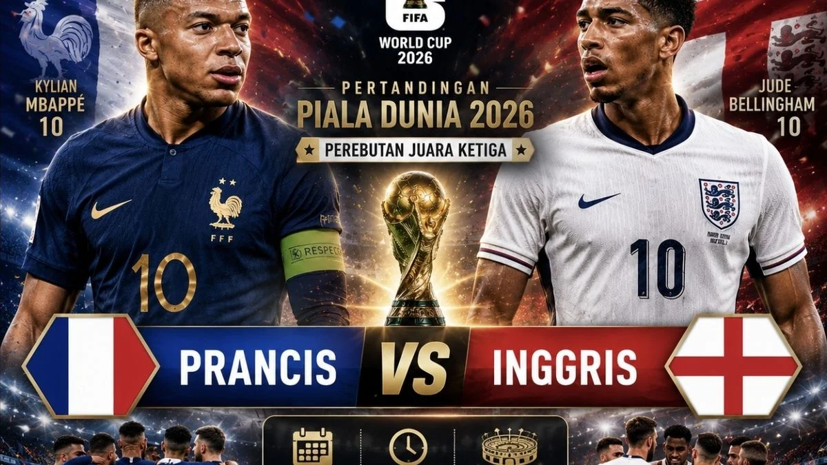 Prancis vs Inggris: Prediksi Perebutan Juara Ketiga Piala Dunia 2026, Akankah Rotasi Pemain?