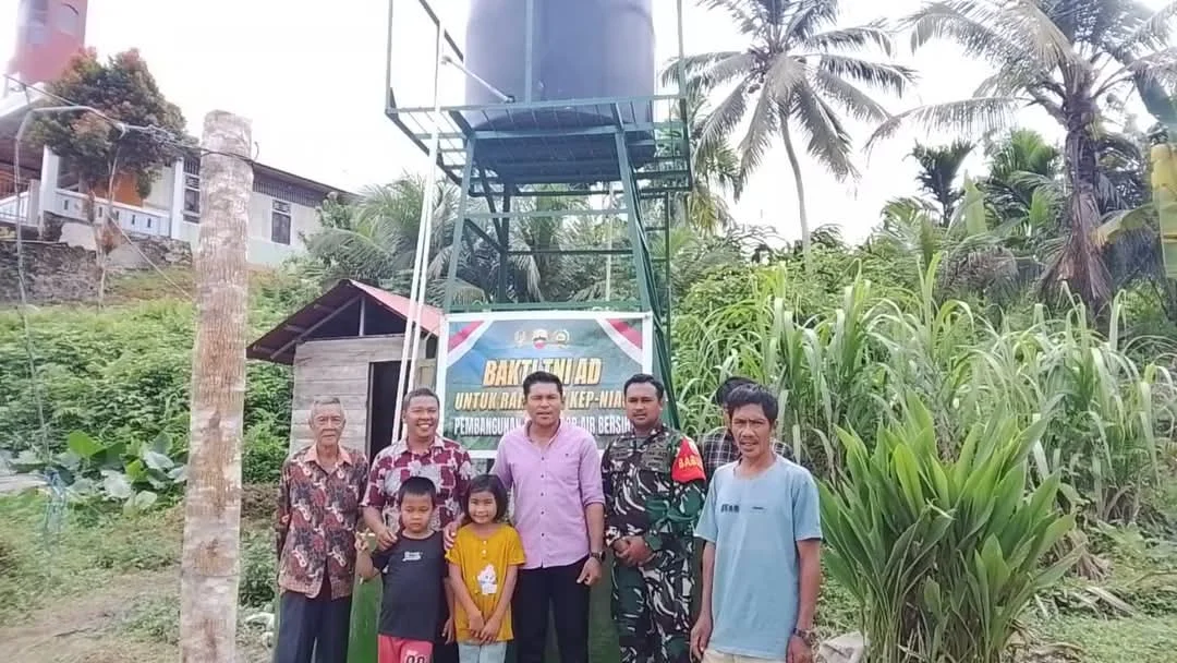 Satgas Karbak TNI AD Rampungkan Pembangunan Sumur Bor Air Bersih di Desa Labara, Nias Selatan