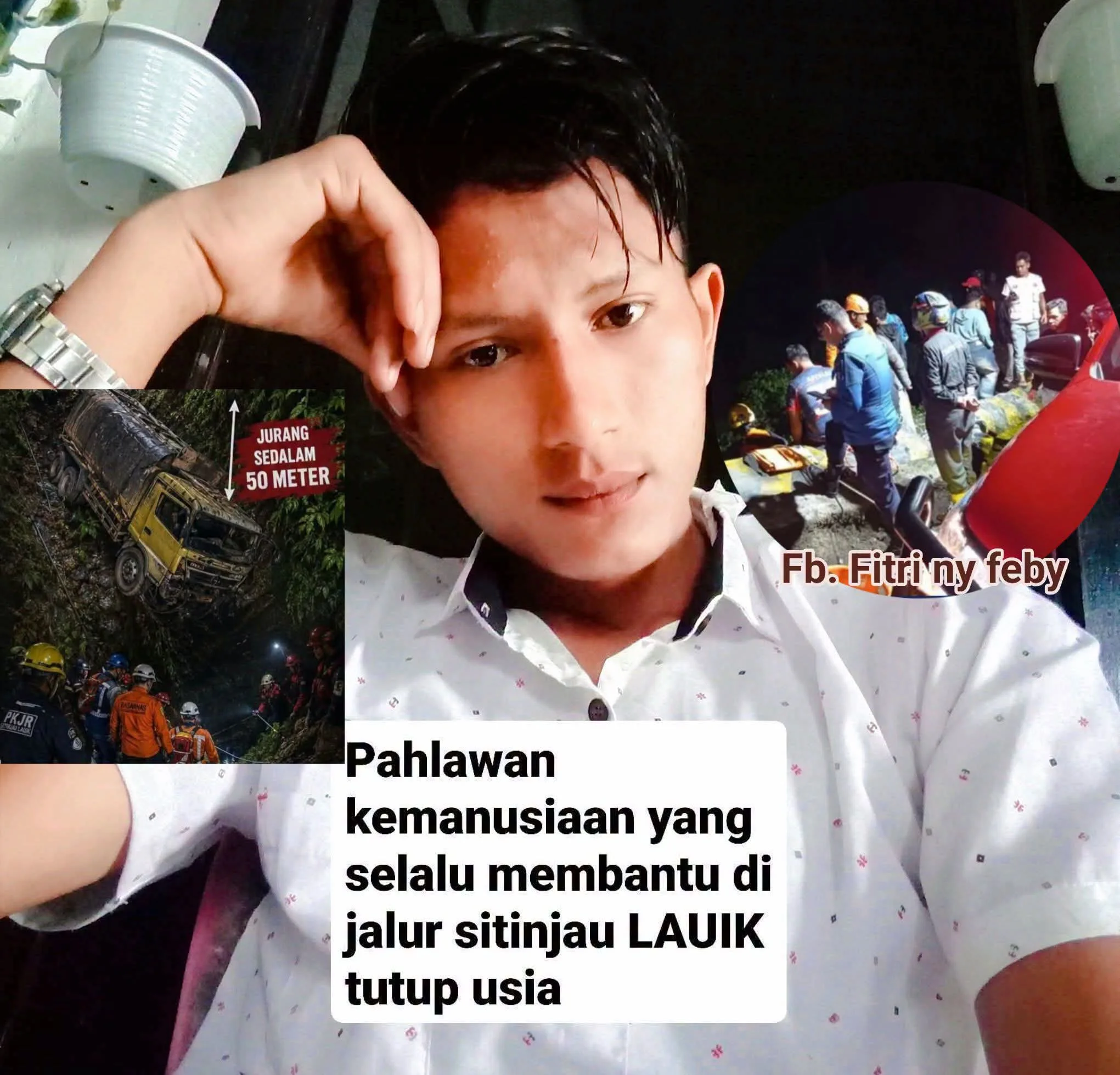 Seorang PKJR Meninggal Dunia saat Tolong Truk di Jurang Sitinjau Lauik