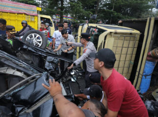 Sopir Truk Maut Tabrak 8 Kendaraan di Sibolangit Jadi Tersangka