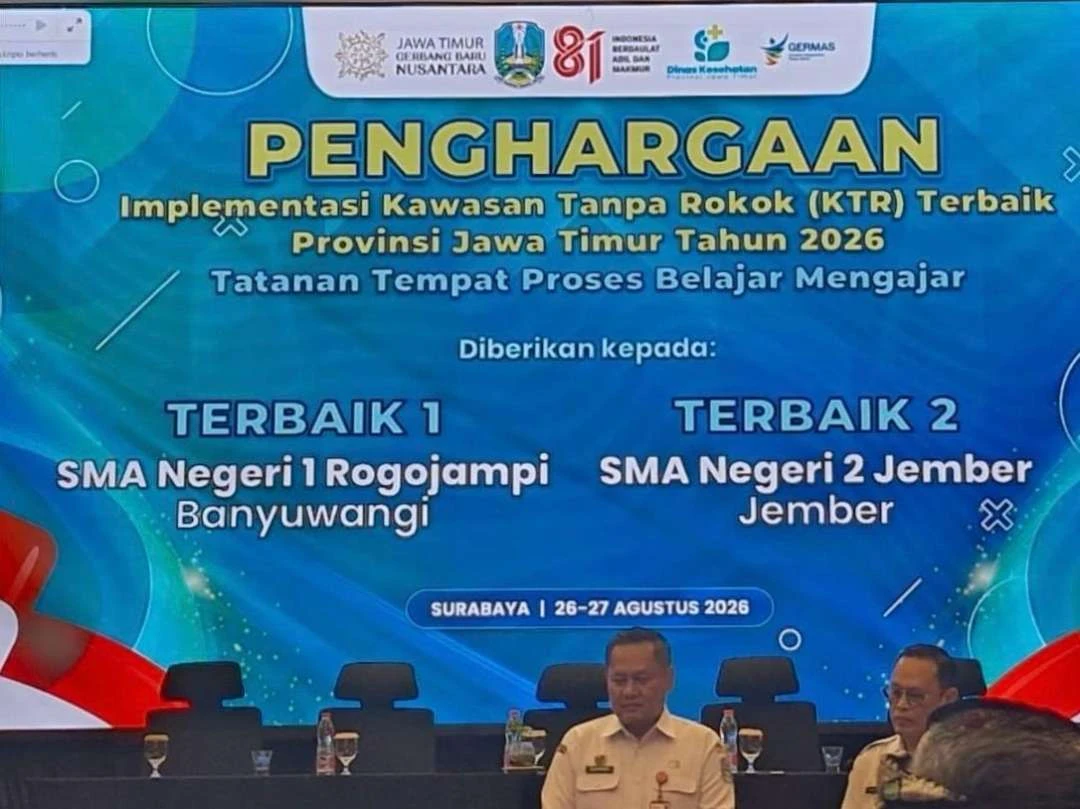 Banyuwangi Raih Dua Penghargaan Terbaik Kawasan Tanpa Rokok dari Pemprov Jatim