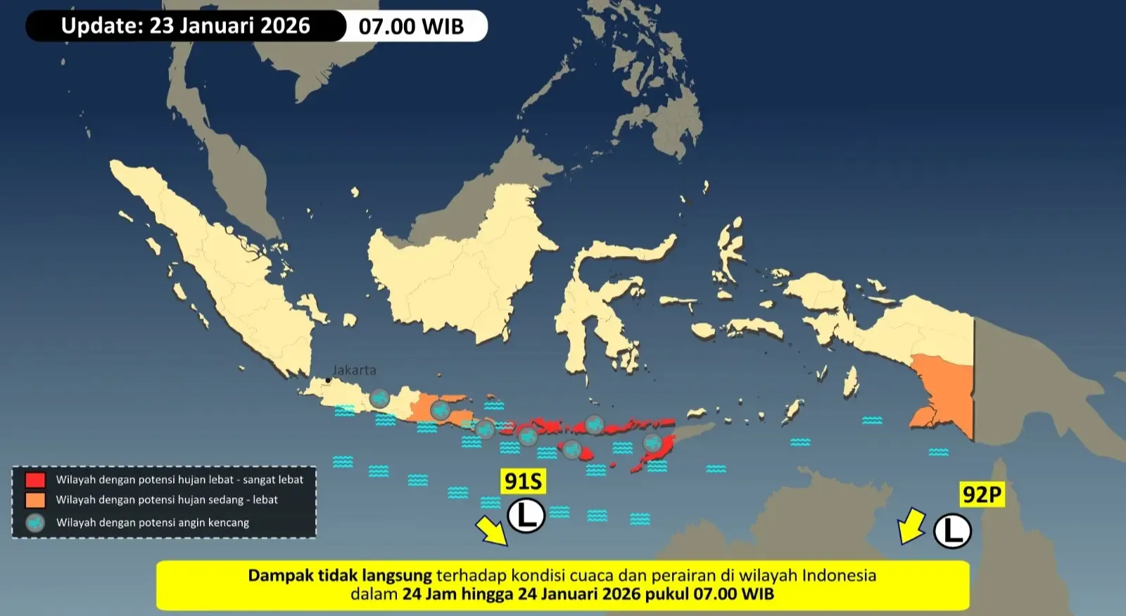 BMKG Imbau Waspada Gelombang Tinggi hingga 6 Meter di Beberapa Perairan Indonesia