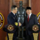 Foto Menhan Sjafrie Terima Kunjungan Menhan China di Kantor Kemhan