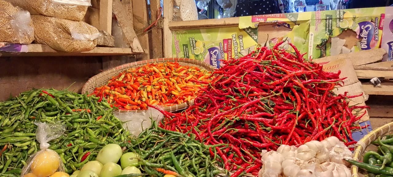Harga Cabai di Pasar Badak Pandeglang Melonjak, Tembus Rp60 Ribu per Kilogram
