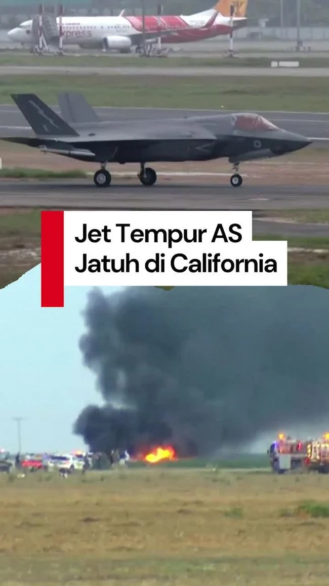 Jet Tempur Siluman F-35B AS Jatuh di California, Pilot Selamat