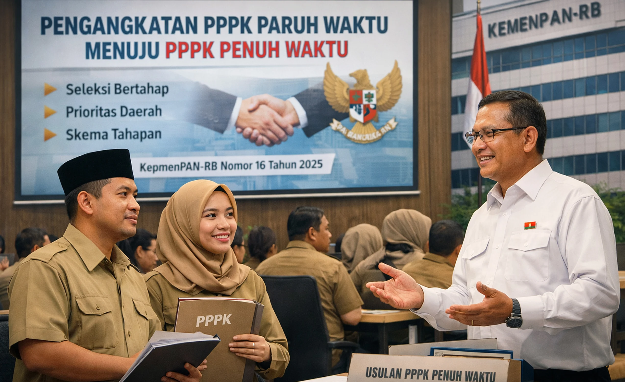 Kabar Gembira! PPPK Paruh Waktu Diangkat Jadi Penuh Waktu 2027, Guru PPPK Bisa Ikut Seleksi PNS
