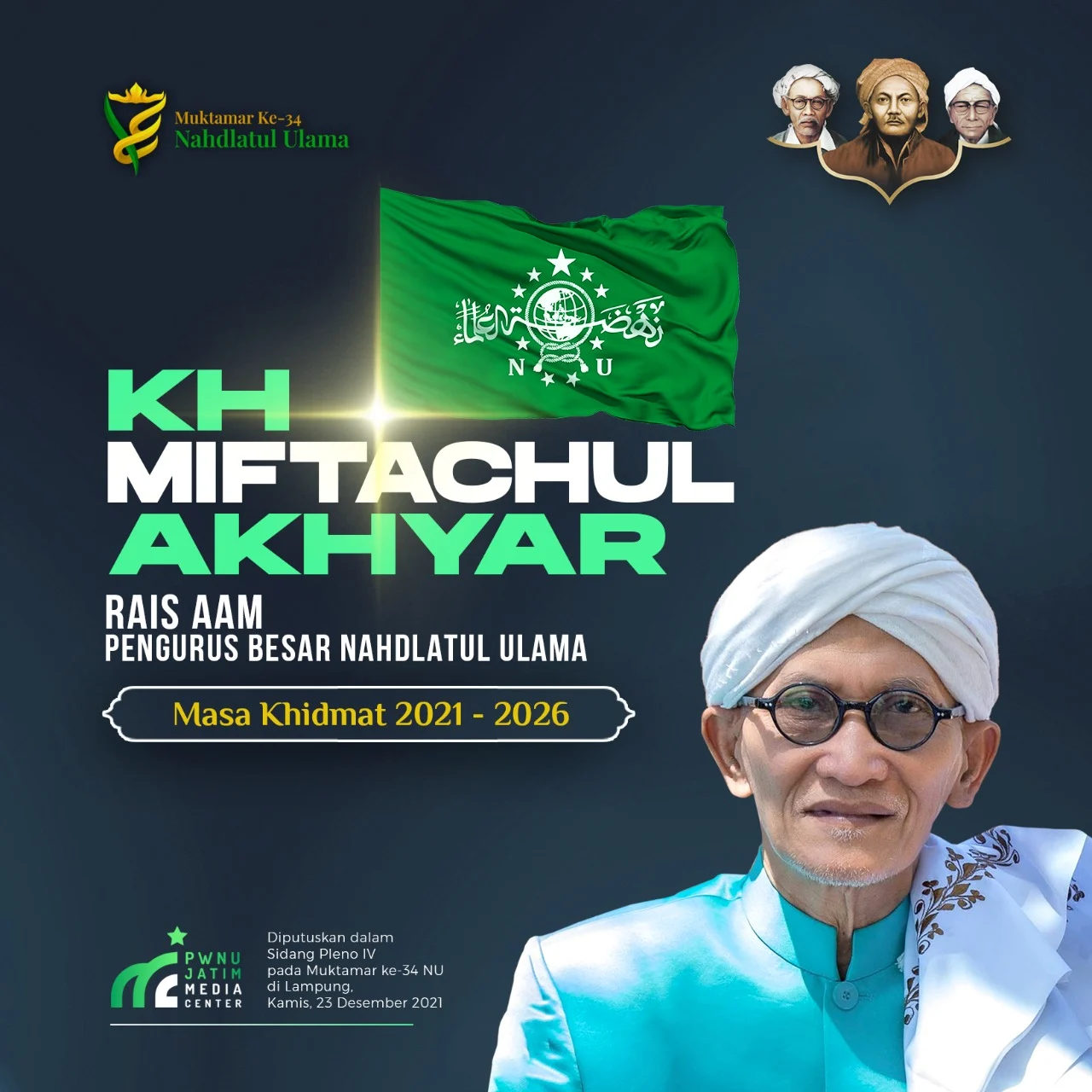 KH Miftachul Akhyar Terpilih Kembali sebagai Rais Aam PBNU, Gus Ipul Tanggapi Ricuh Muktamar ke-35 NU