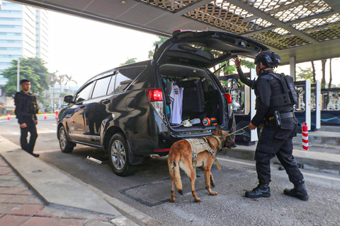 Pengamanan Diperketat Jelang Sidang Tahunan MPR-DPR-DPD di Kompleks Parlemen Senayan