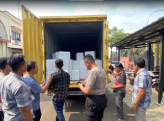 Polsek Serpong Kejar-kejaran dengan Truk Boks Pembawa 46 Juta Butir Obat Keras