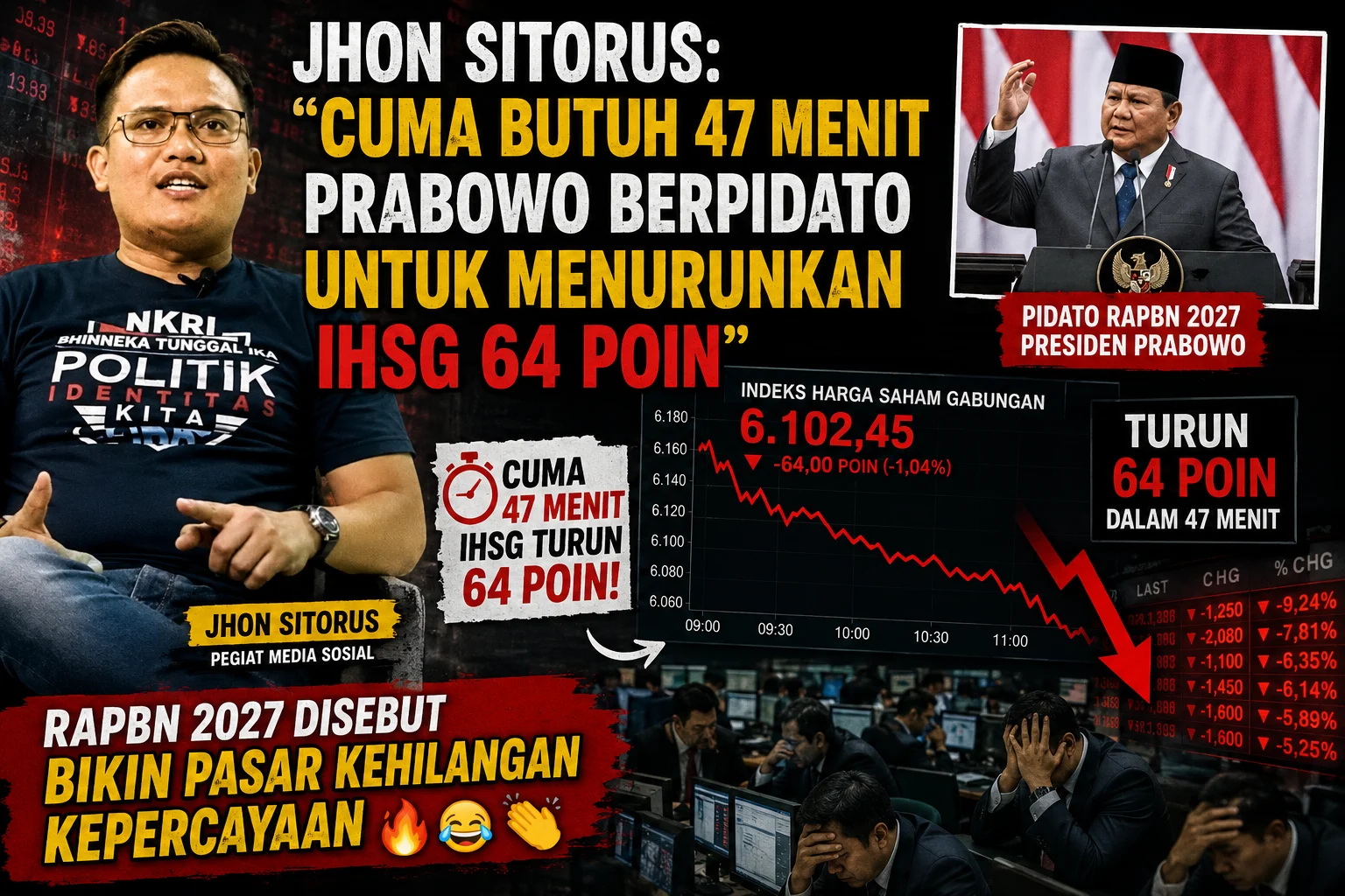 Rupiah dan IHSG Menguat, Respons Positif Pasar terhadap Pidato RAPBN Prabowo 2027
