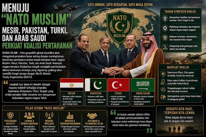 Turki Sebut Mesir Berpotensi Gabung Pakta Pertahanan Makkah Bersama Saudi dan Pakistan
